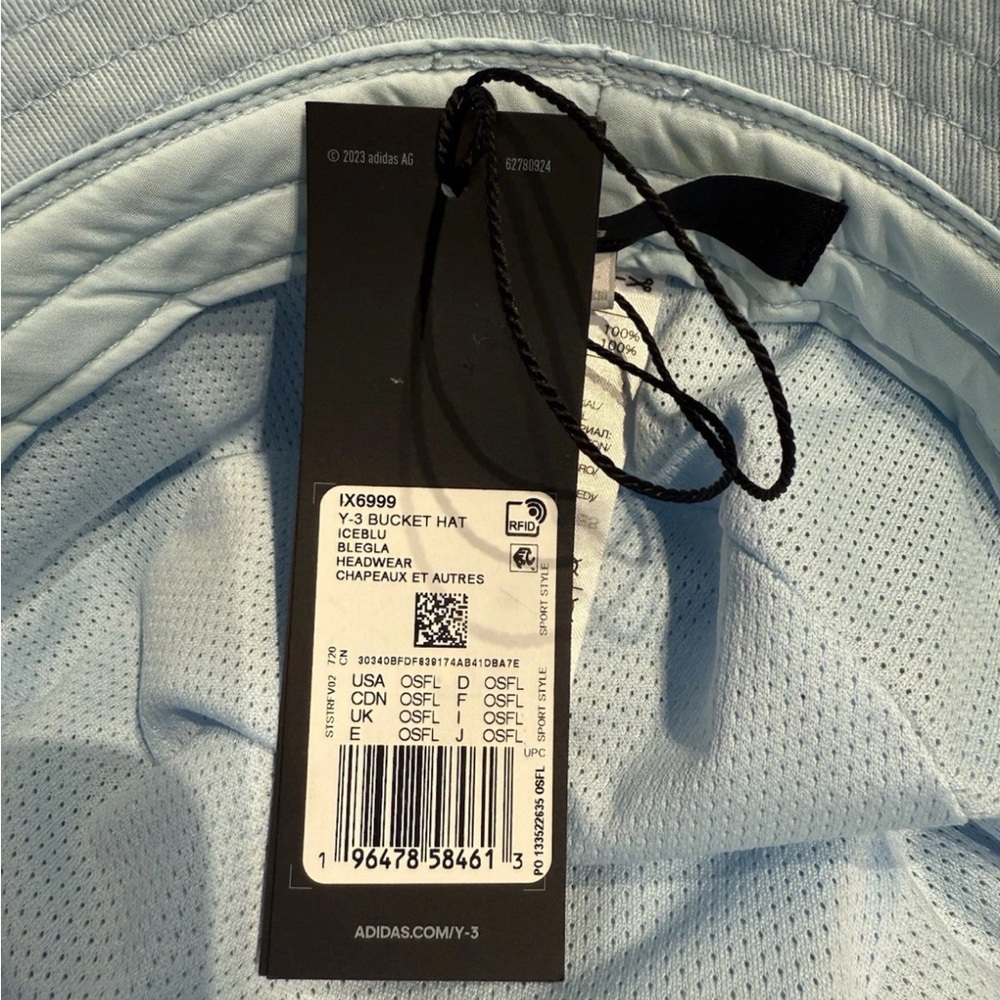 adidas  Bucket Hat Y3 Minimalist Design  Baby a blue - Picture 2 of 4